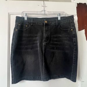 Black Jean skirt